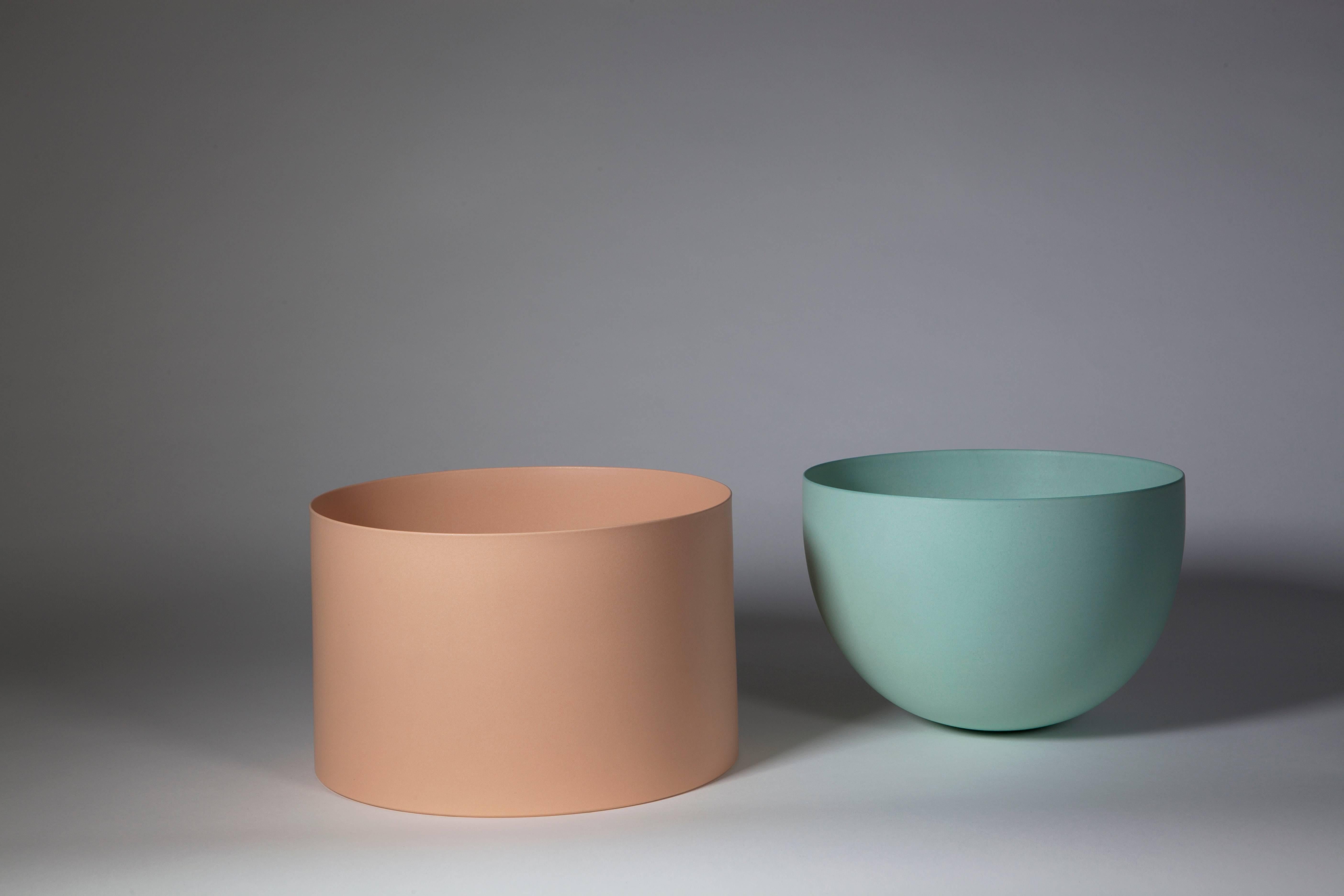 Salmon Pink Bowl, Glazed Stoneware, One-Off by Geert Lap 1