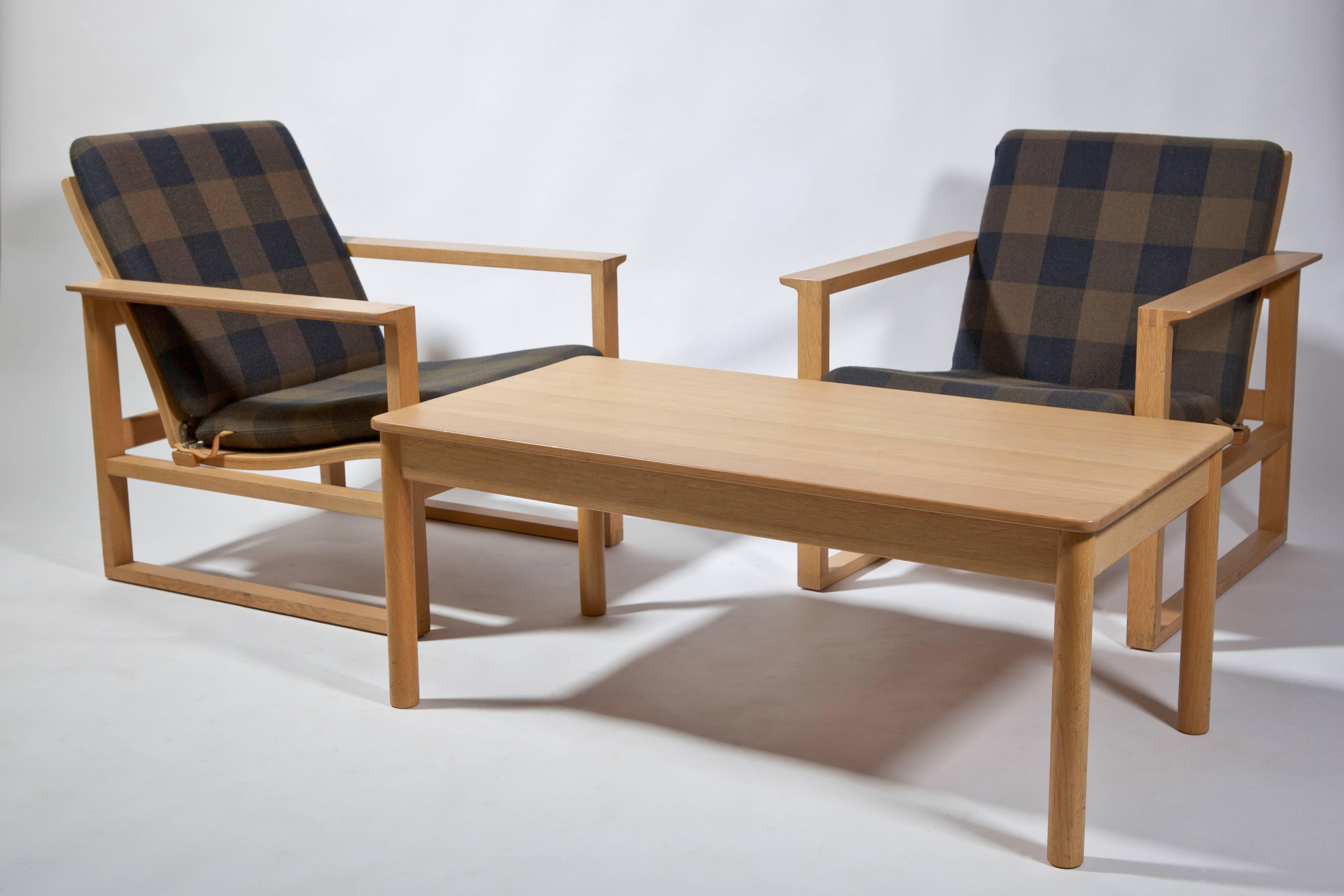 Børge Mogensen, Pair of Oak Armchairs for Fredericia Stole Fabrik, 1956 1