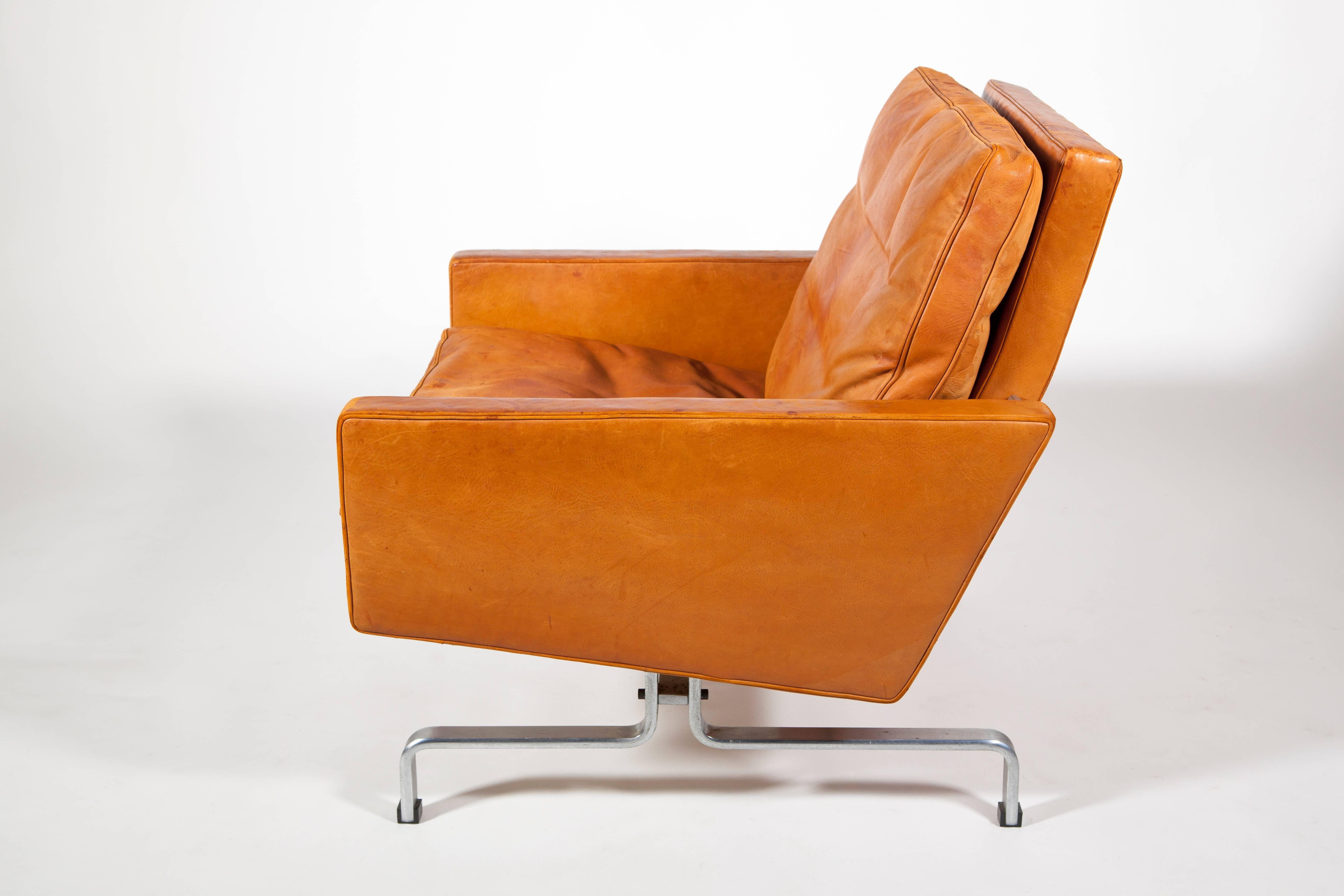 Scandinavian Modern Poul Kjaerholm, Leather Chair, Pk31/1, Executed by E. Kold Christensen