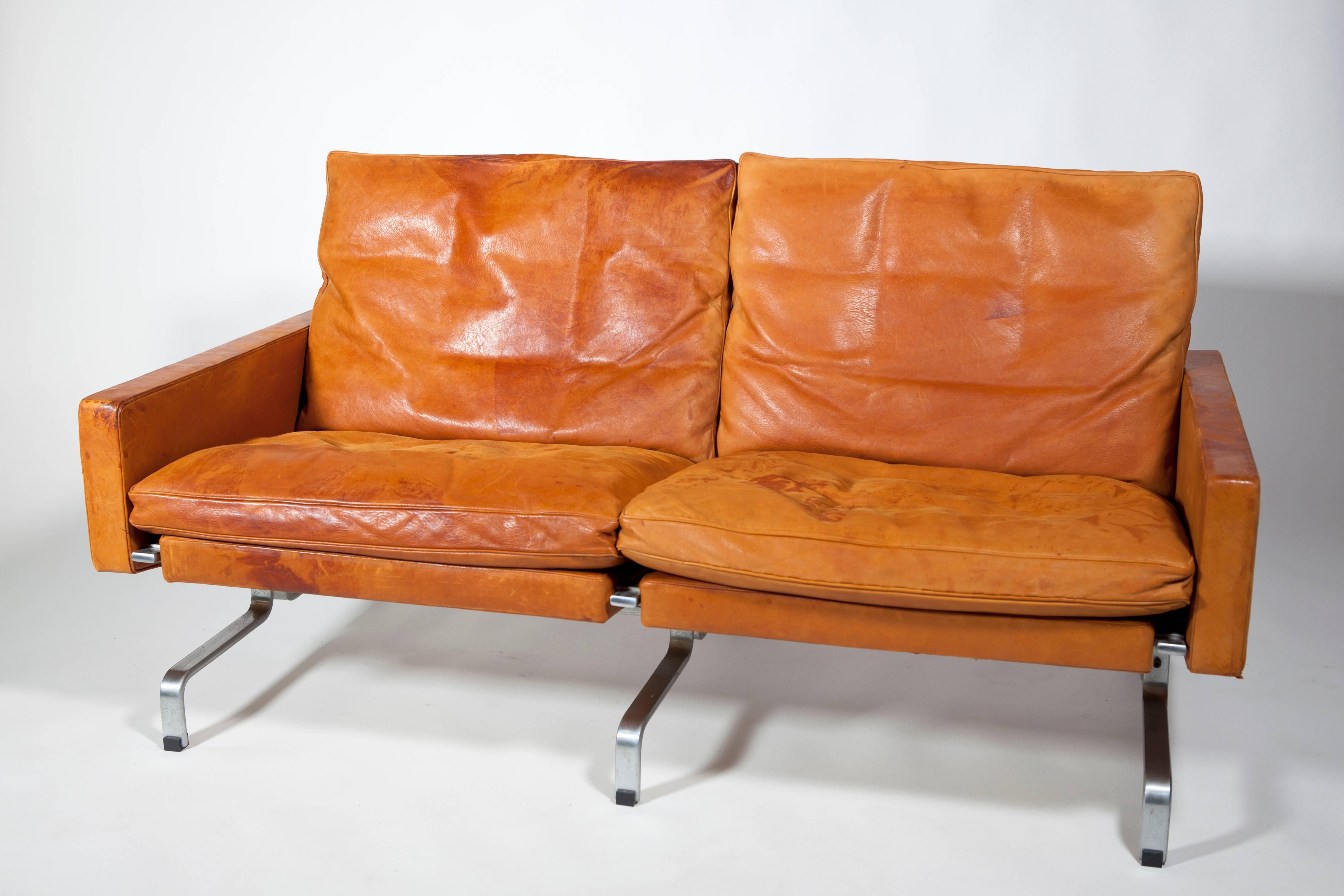 Poul Kjaerholm, Leather Sofa, Executed by E. Kold Christensen, circa 1958 For Sale 3