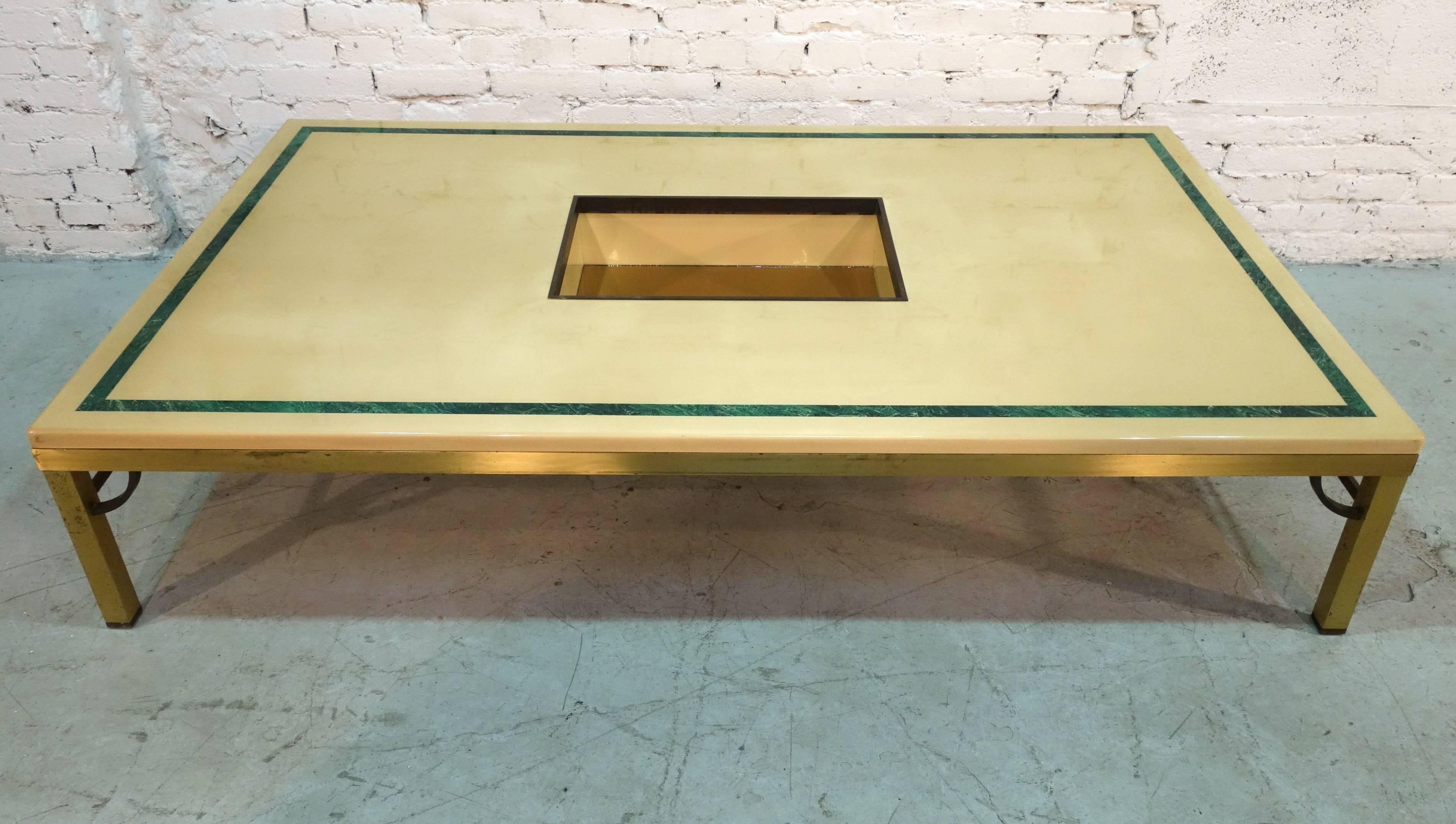 Italian Huge Bar Center Table Attributed to Romeo Rega For Sale