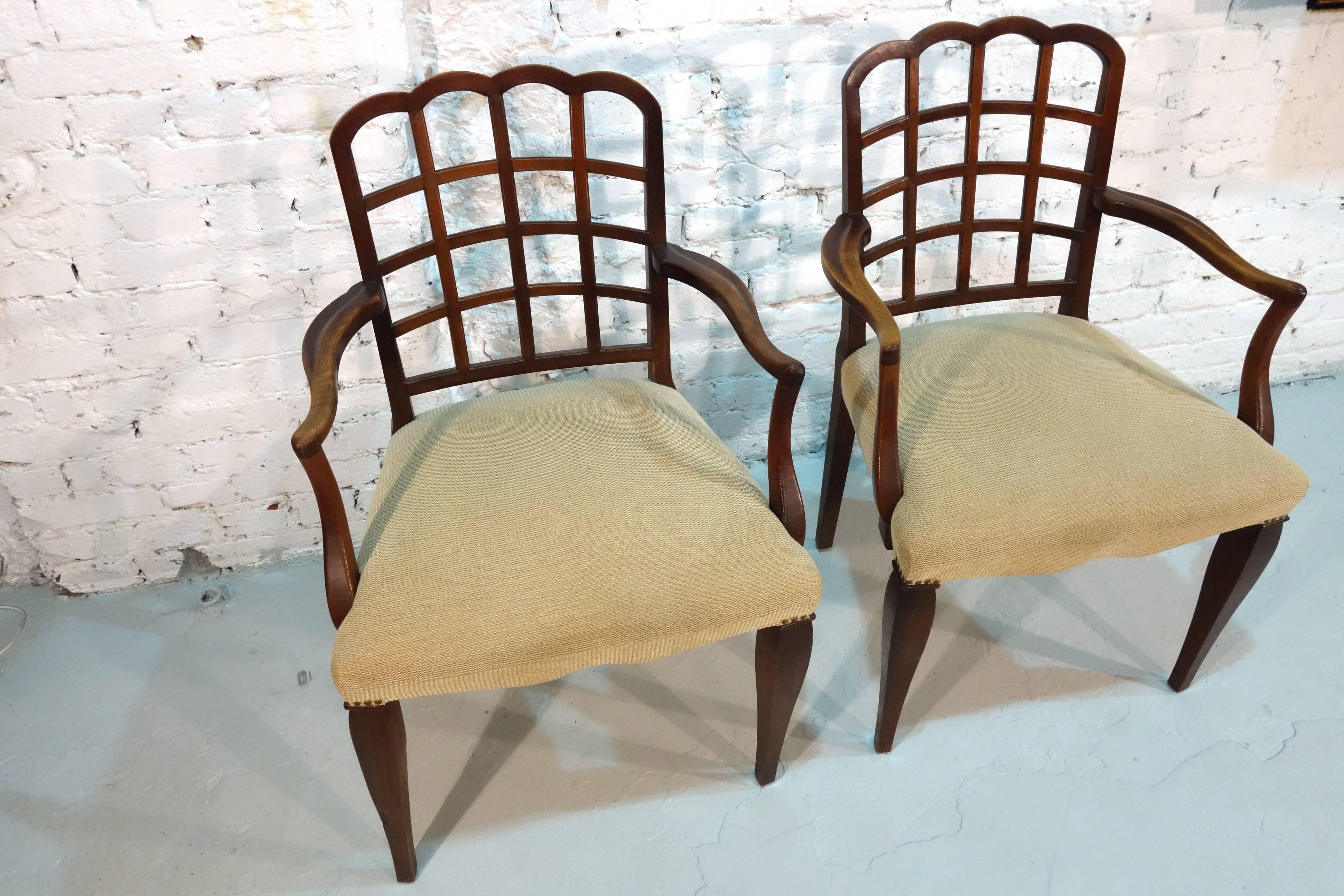 Pair of Early 20th Century Aesthetic Movement Armchairs For Sale 4