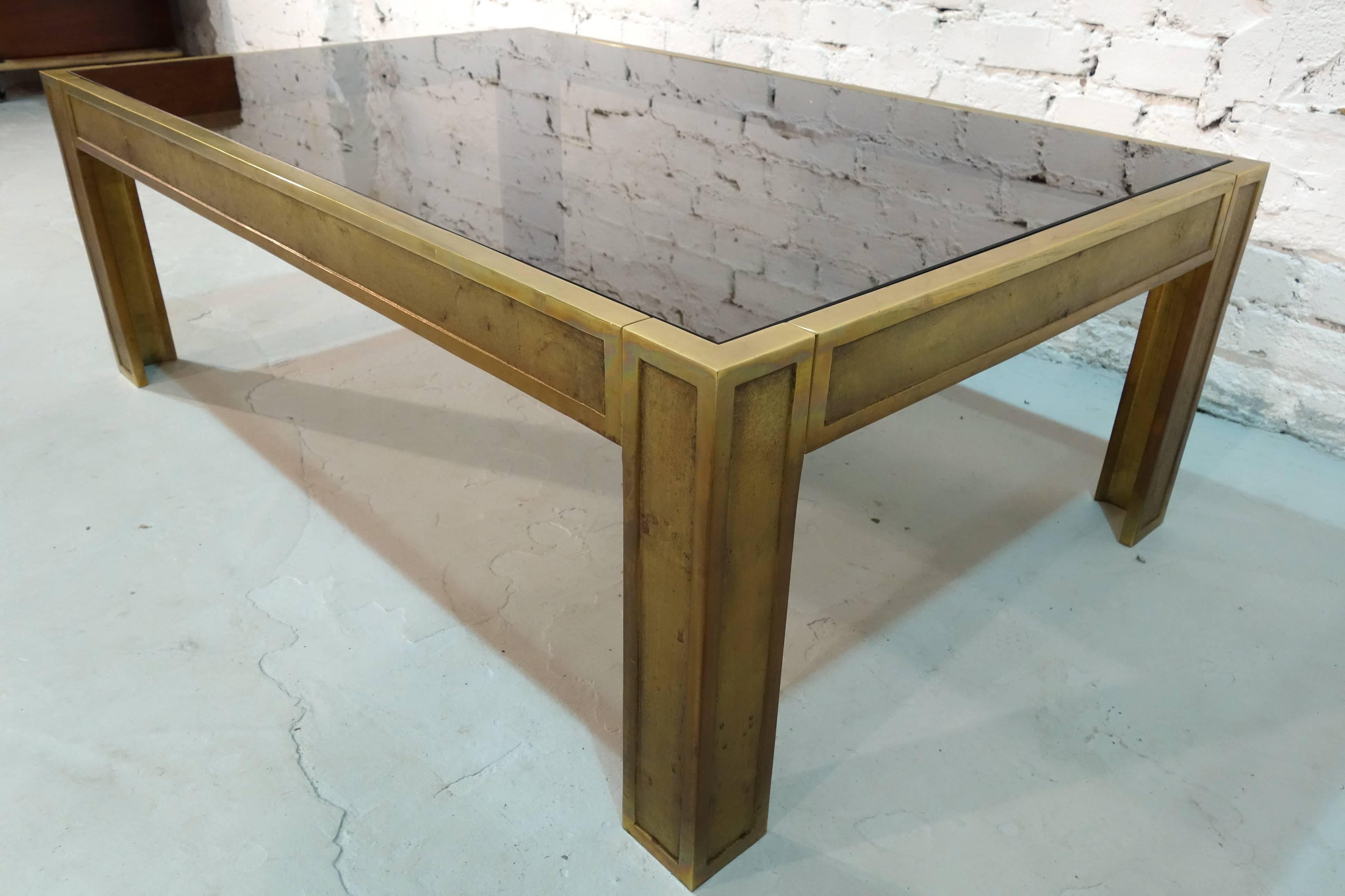 Heavy Bronze Coffee Table For Sale 3