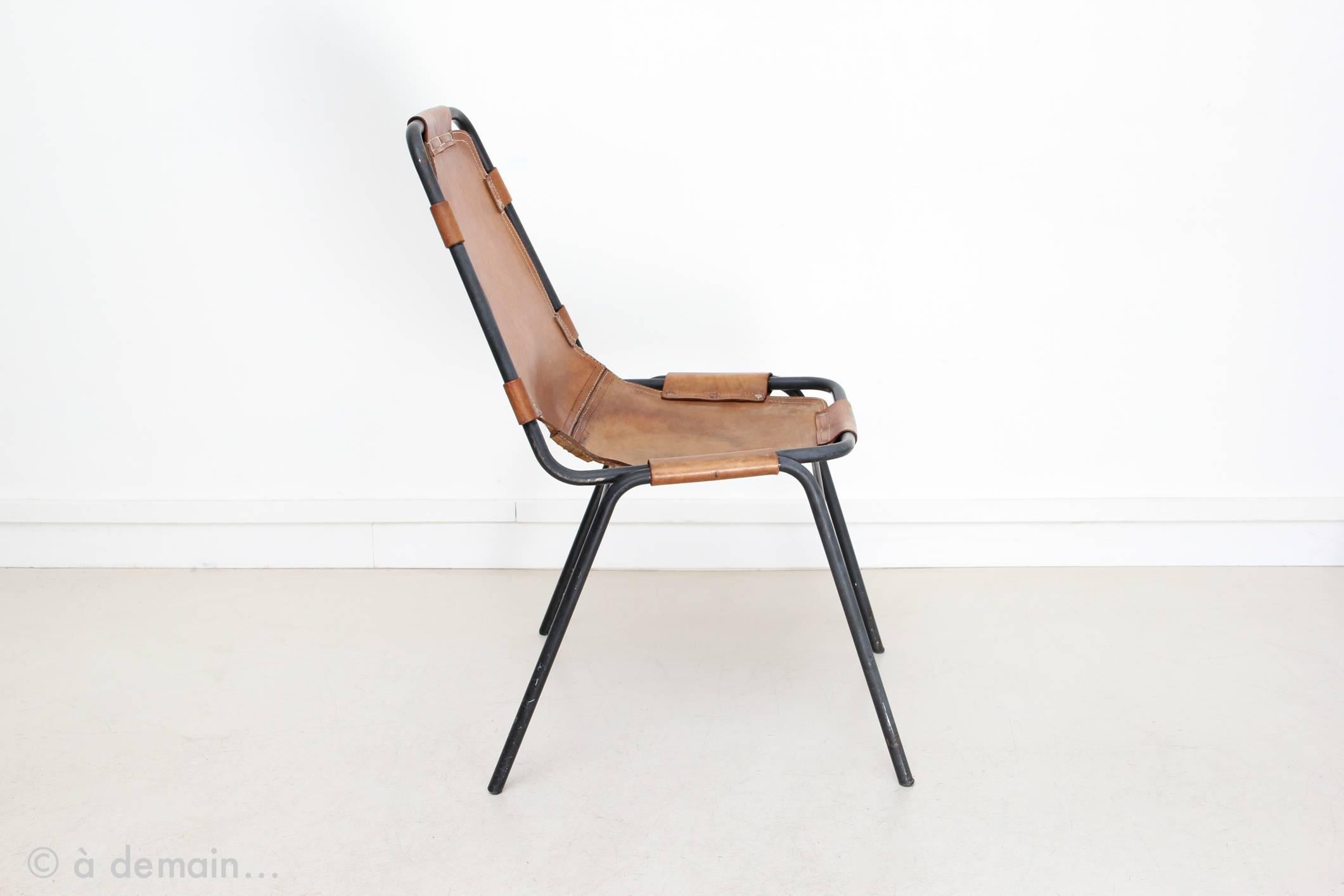 Mid-Century Modern 1960s Set of Four Chairs chosen by Charlotte Perriand