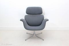 Fauteuil de salon Big Tulip avec pouf de Pierre Paulin, édité par Artifort, 1965
