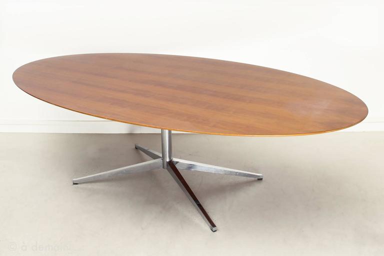 Large Oval Dining Table Designed By Florence Knoll 1960s At 1stdibs