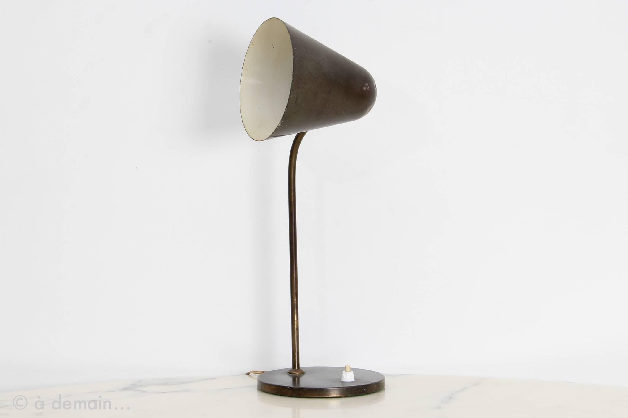 Mid-Century Modern Table or Desk Lamp in the Style of Jacques Biny, 1950s