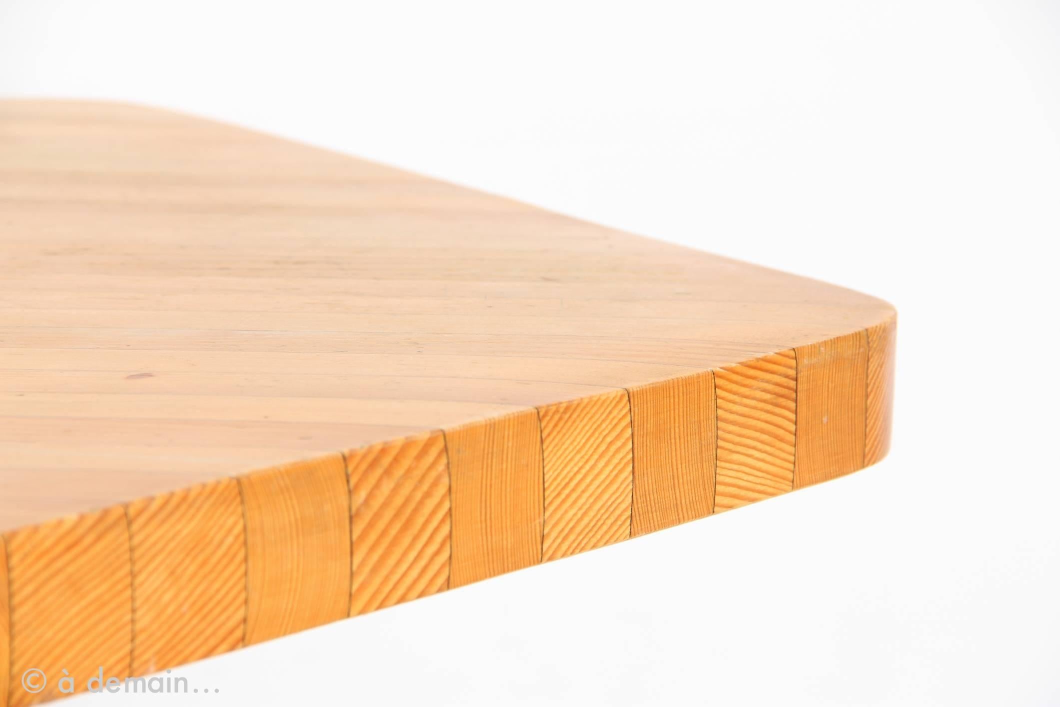 French Charlotte Perriand Pentagonal Dining Table from the 1960s