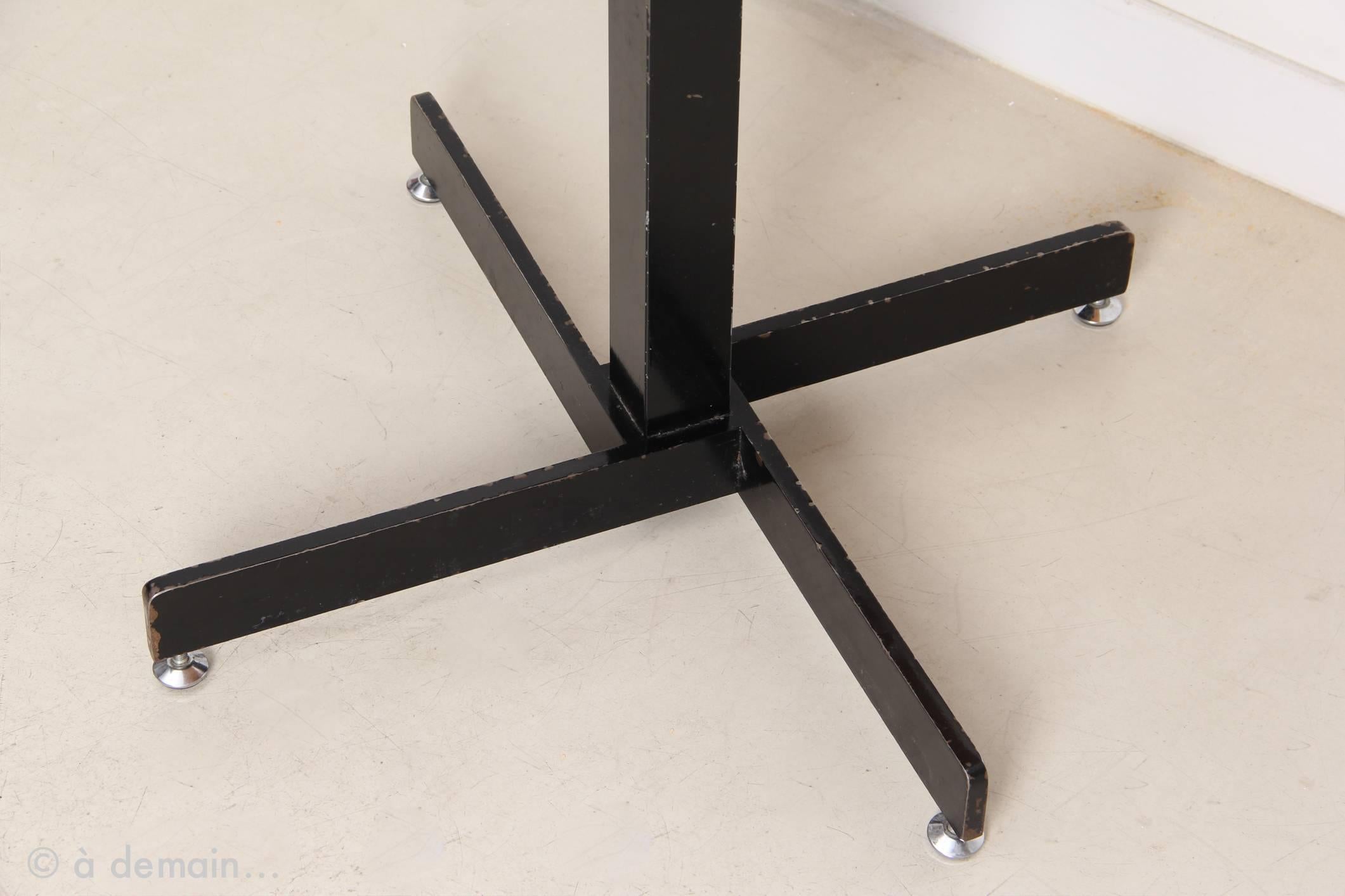 Metal Charlotte Perriand Square Dining Table from the 1960s