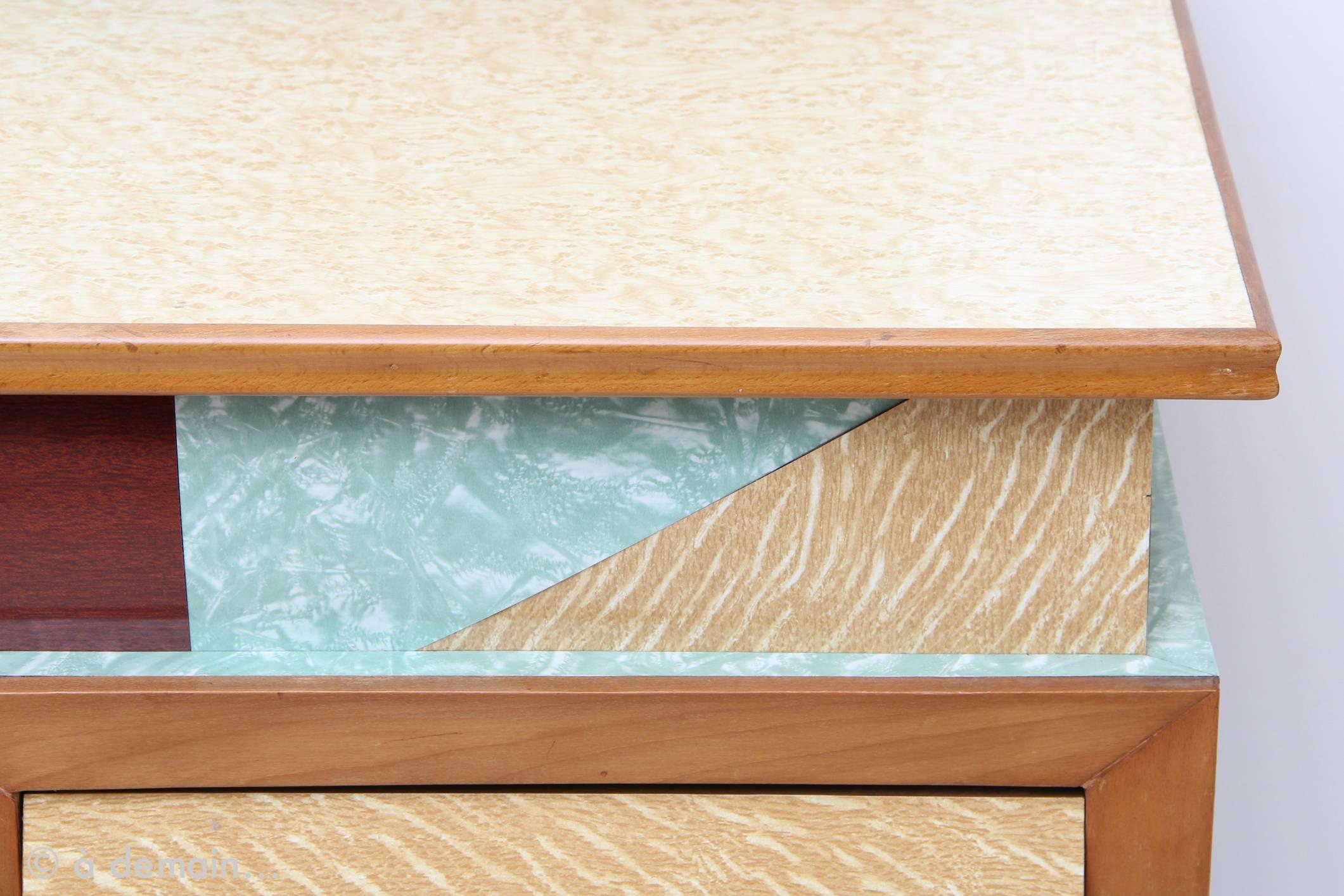 1950s Melamine Desk in the style of Melchiorre Bega 4