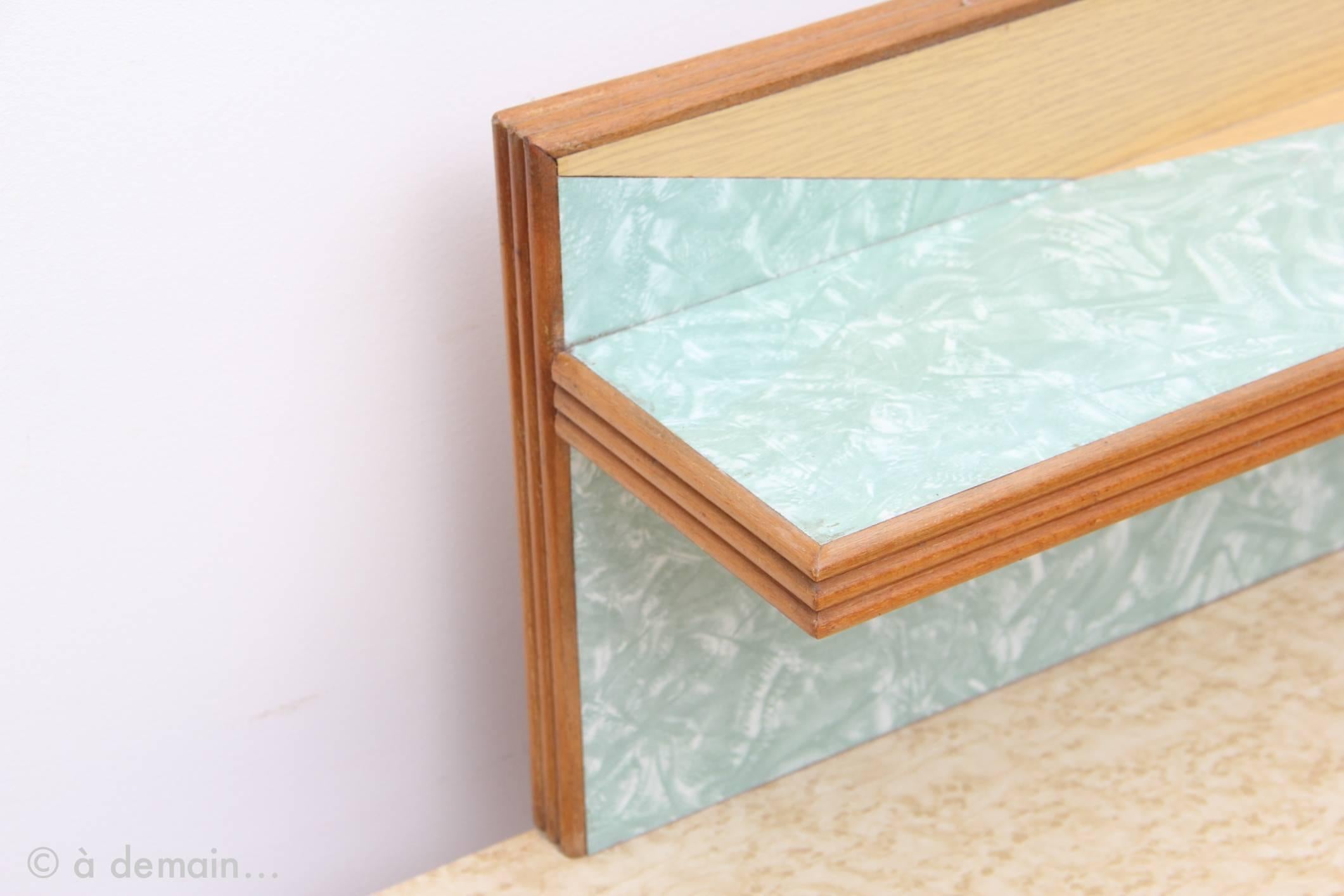 Italian 1950s Melamine Desk in the style of Melchiorre Bega