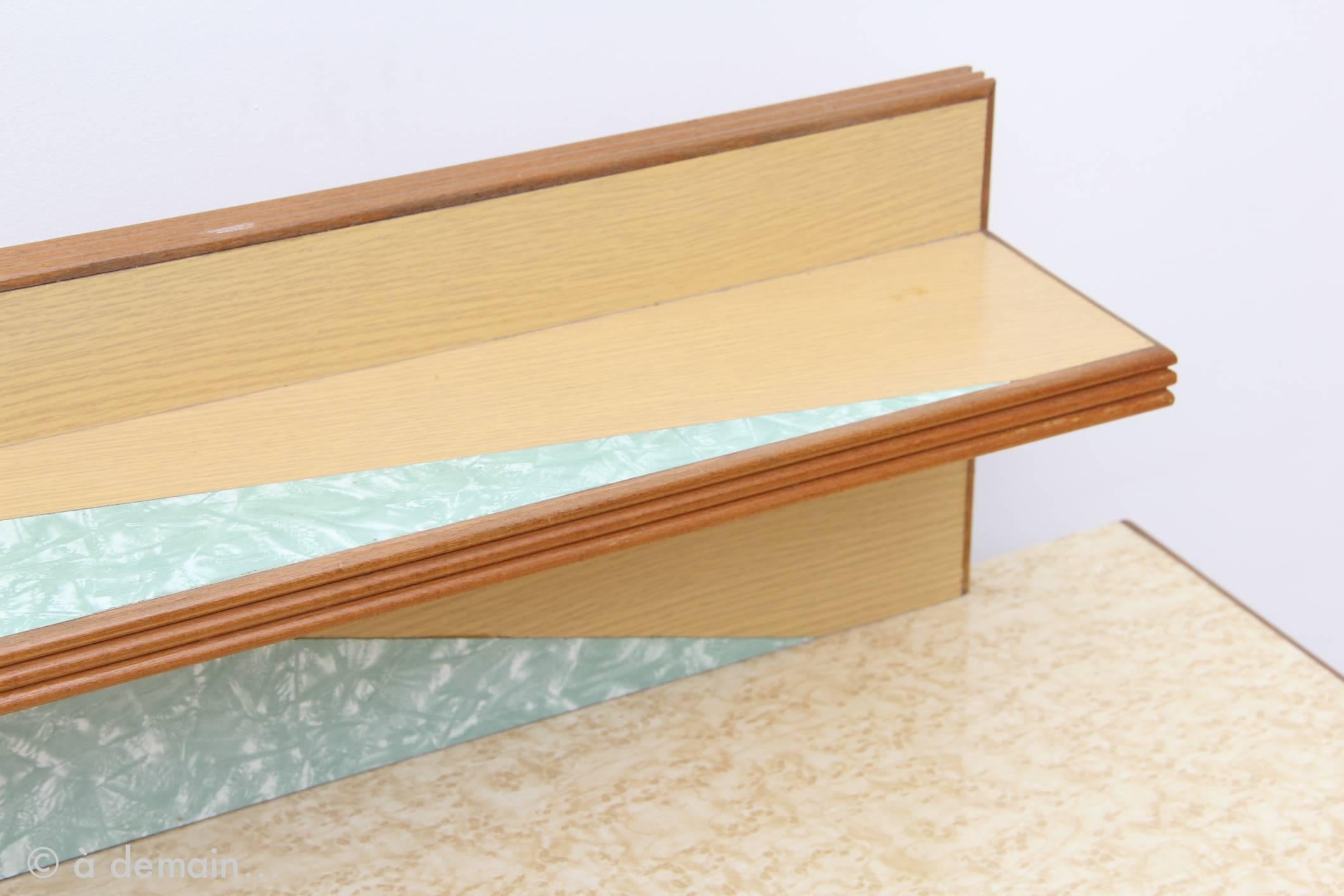 1950s Melamine Desk in the style of Melchiorre Bega 1