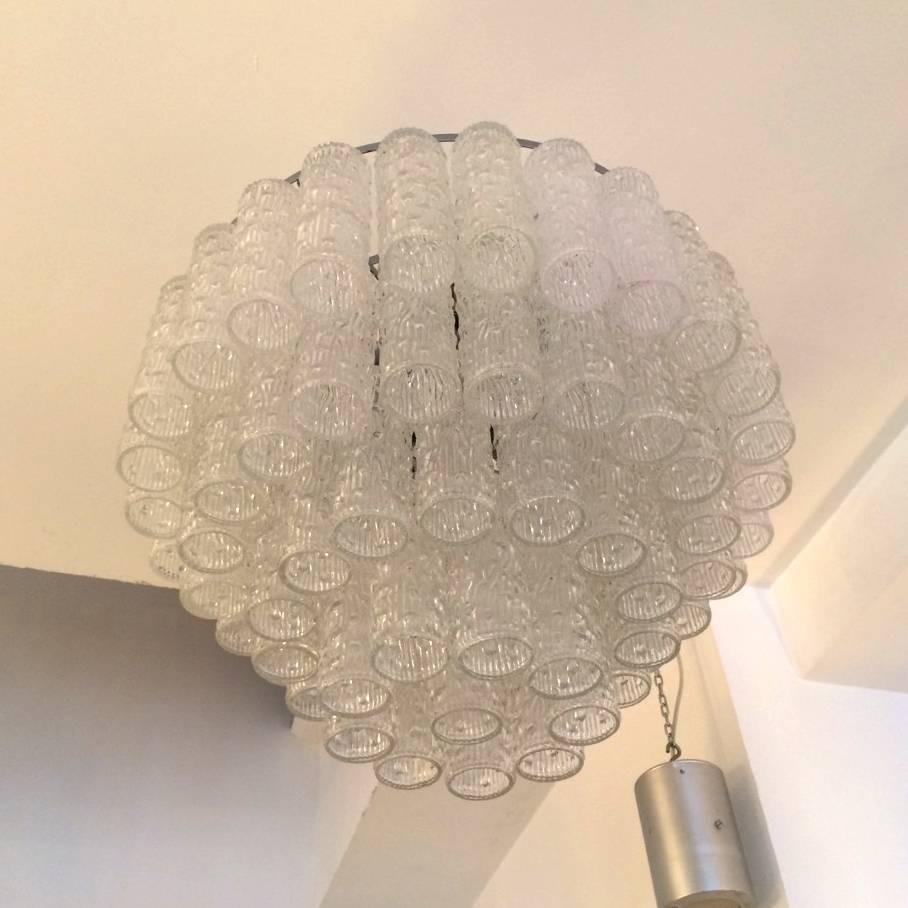 Murano Glass Ceiling Light in Glass by Venini, 1960s