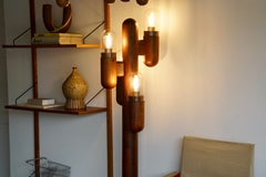 Modeline Cactus Four-Light Pine Floor Lamp, California, 1970s
