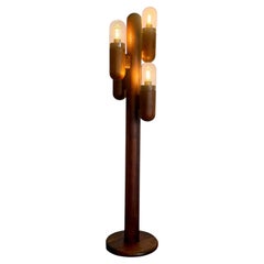 Modeline Cactus Four-Light Pine Floor Lamp, California, 1970s