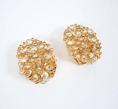 Pair of Palwa Sconces from Gilt Brass and Glass