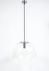 Very Large Limburg Clear Glass Ball Pendant Light