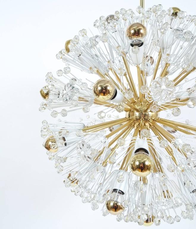 Refurbished Pair Of Large Emil Stejnar Starburst Chandeliers Lamps For