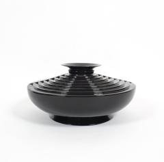 Large Black Floor Vase by Sergio Asti, 1980