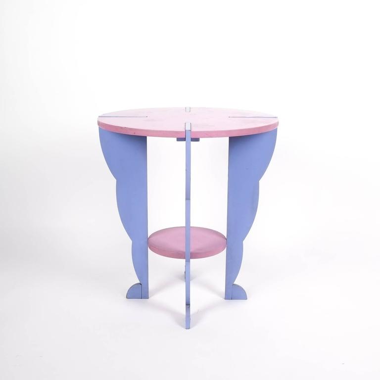 Post-Modern Ugo La Pietra Side Table Flessuosa Series Busnelli Italy, Post Modern 1985 For Sale