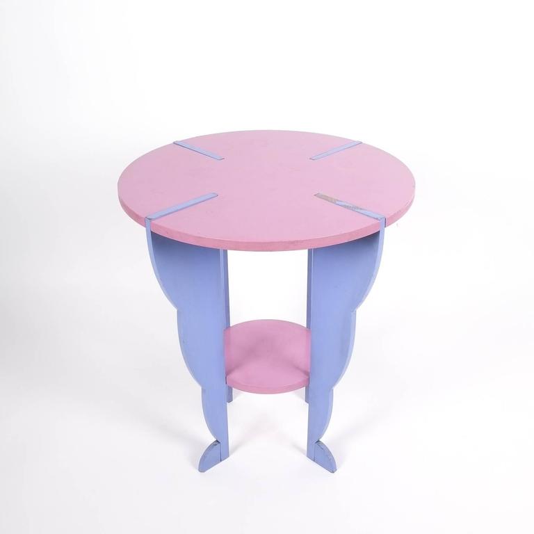 Italian Ugo La Pietra Side Table Flessuosa Series Busnelli Italy, Post Modern 1985 For Sale