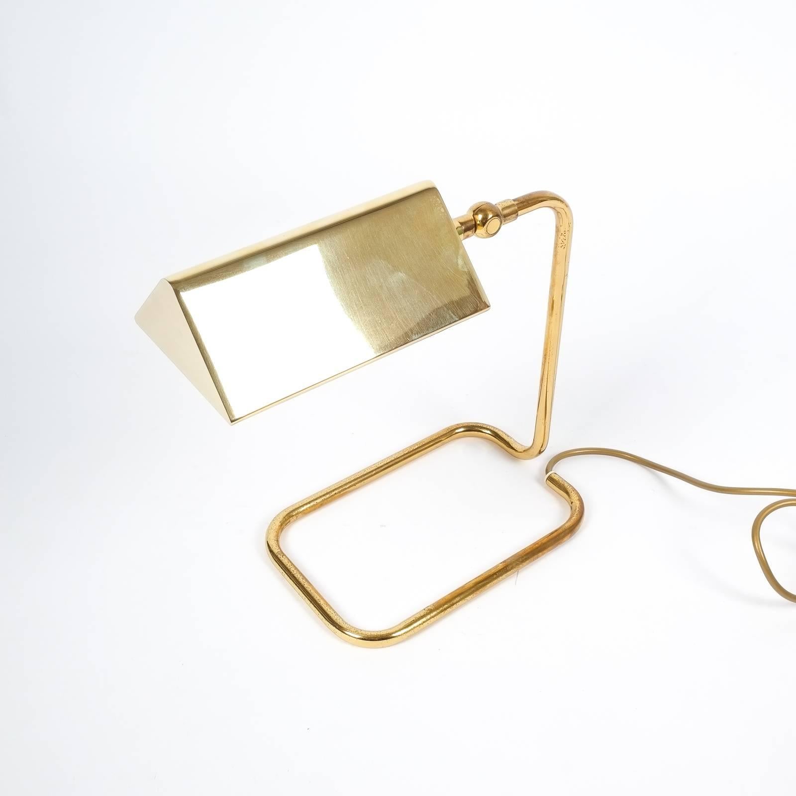 Polished Gorgeous Brass Table Lamp by Koch Lowy, Germany