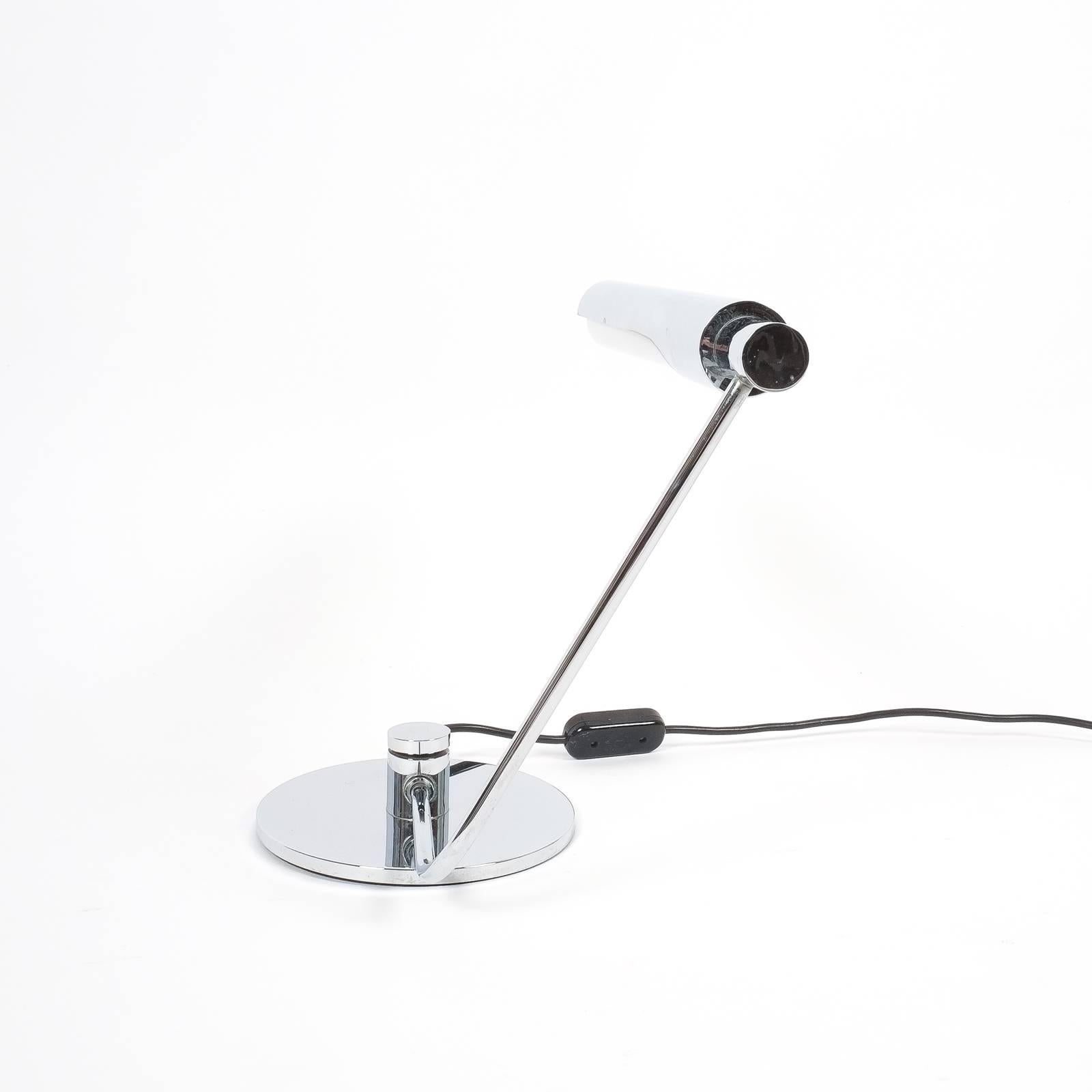 Chrome Office Desk Lamp Attributed to Baltensweiler, 1970 In Excellent Condition For Sale In Vienna, AT
