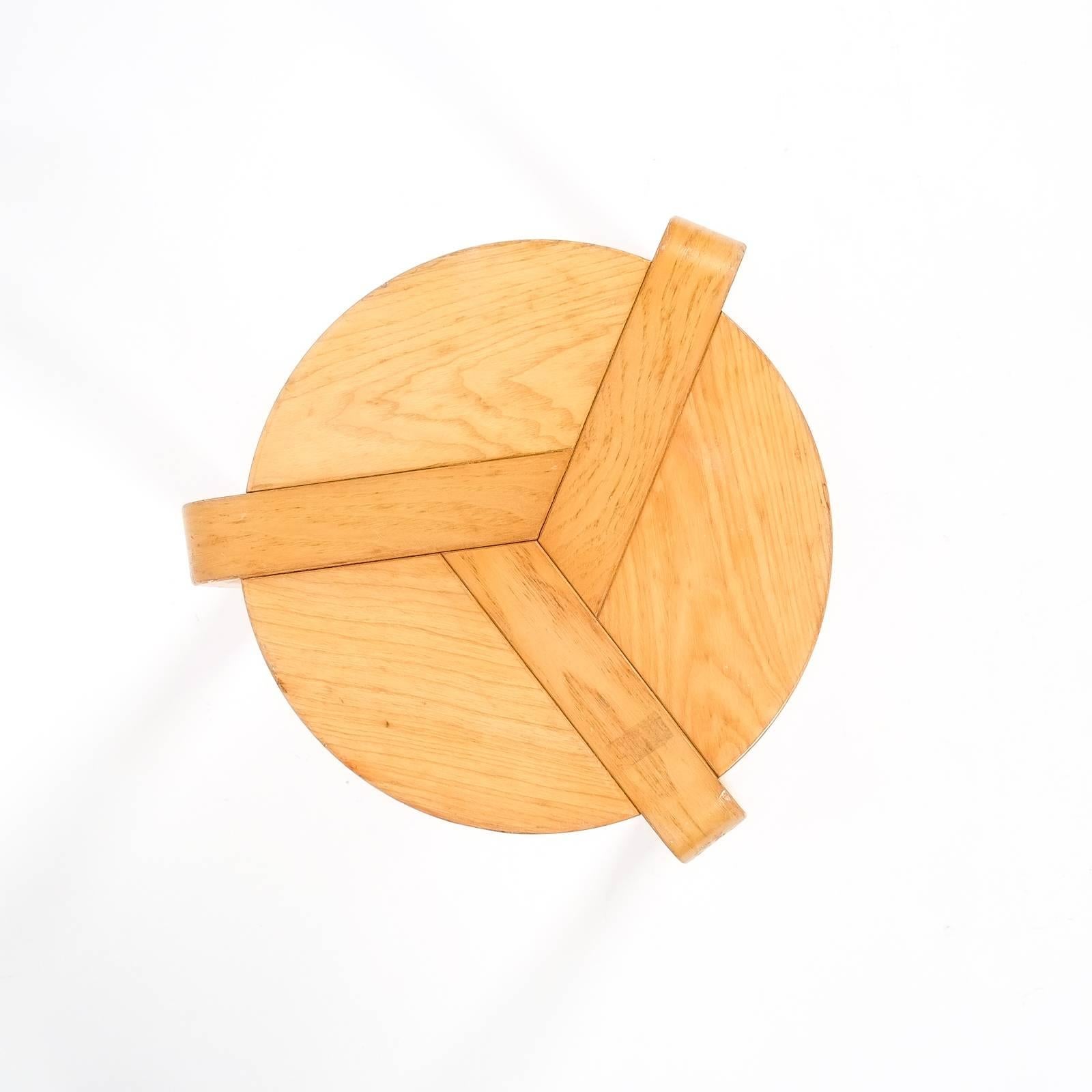 Birchwood Stool by Simonit & Del Piero, Italy, 1970 In Good Condition In Vienna, AT