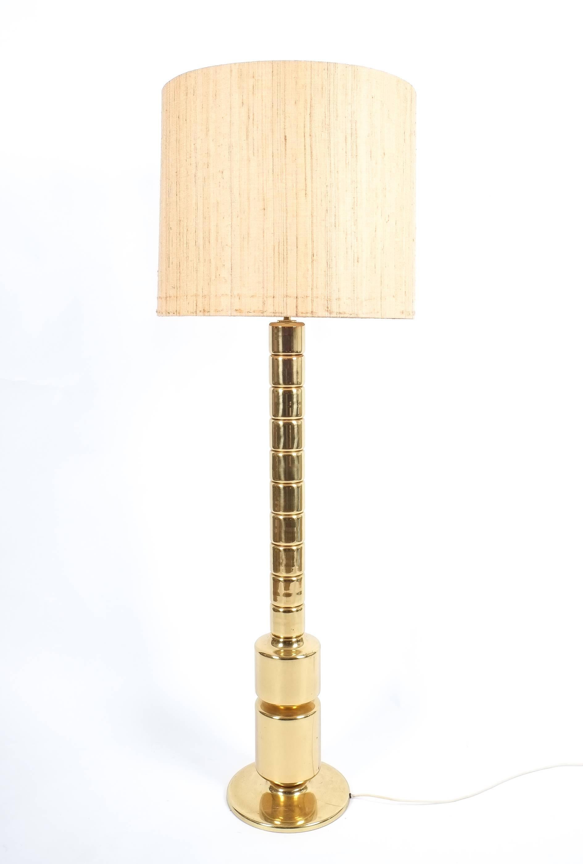 Space Age Sculptural Polished Brass Floor Lamp Germany, 1970 For Sale