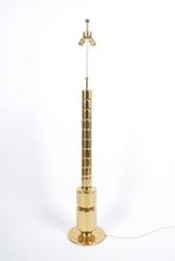 Sculptural Polished Brass Floor Lamp Germany, 1970