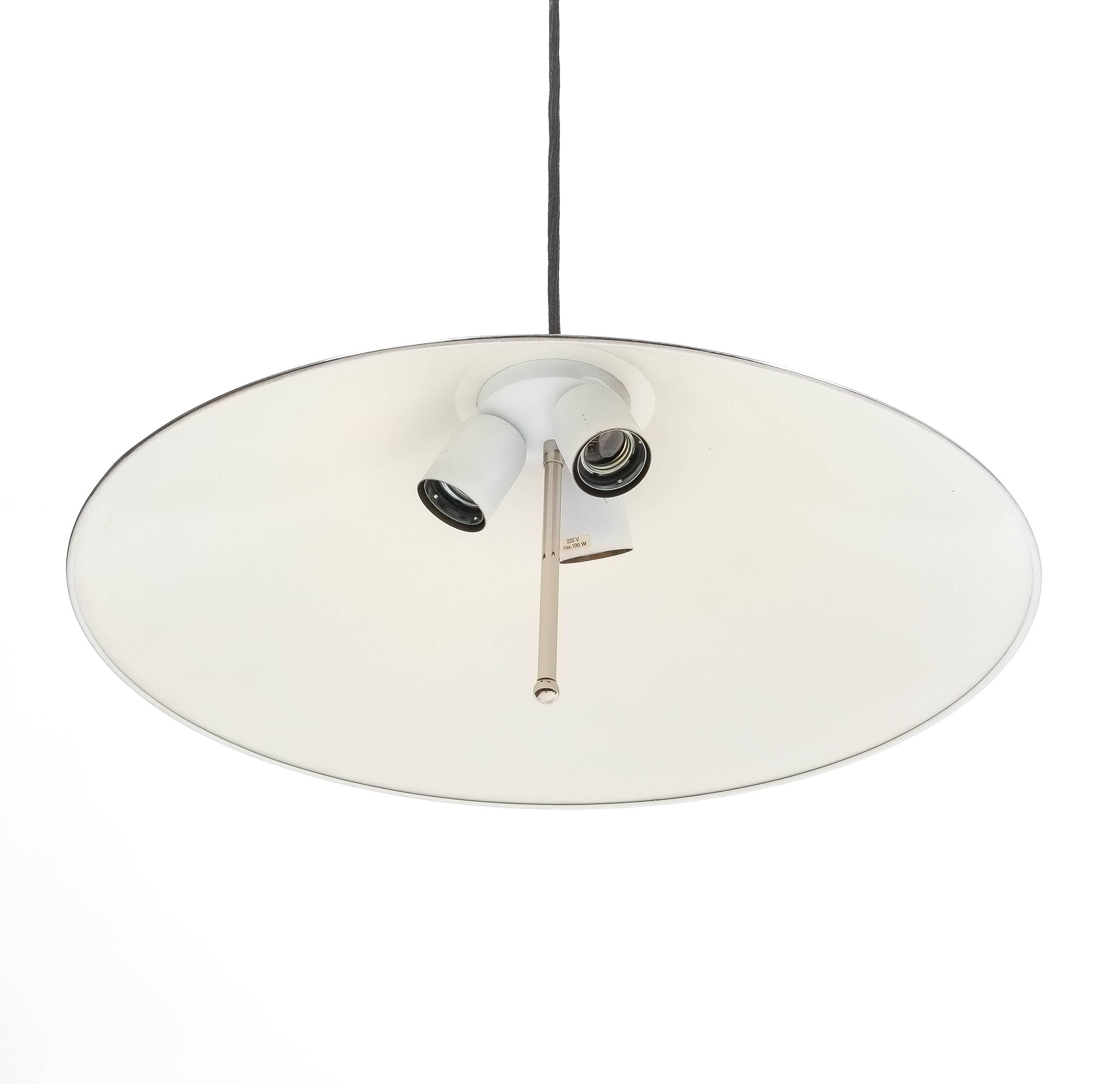 Late 20th Century Adjustable Nickel Counterbalance Pendant Lamp by Florian Schulz, 1970