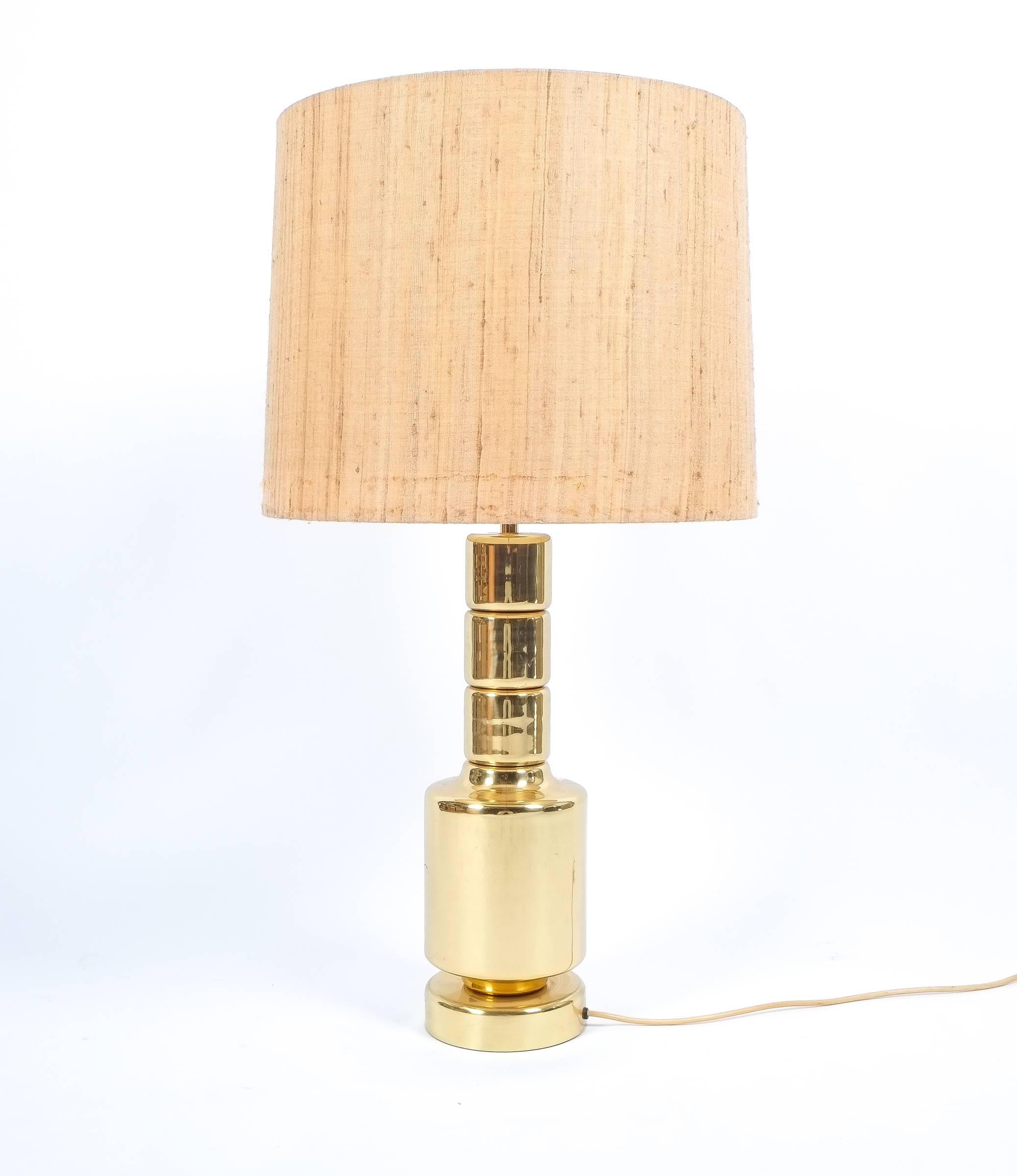 Sculptural Polished Brass Table Lamp Germany, 1970 For Sale 2