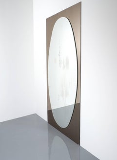 Full Length Artisan Vintage Duo Colored Glass Mirror by Cristal Arte, Torino