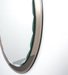 Italian Scalloped Mirror in the Style of Fontana Arte, Italy, 1960