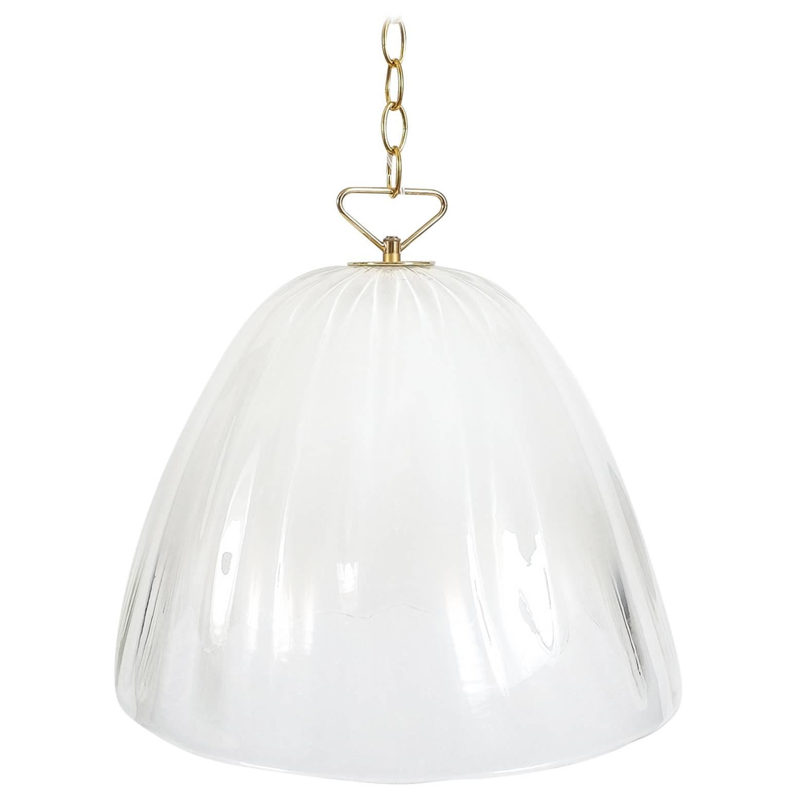 J.T. Kalmar Kiriglass Glass Pendant Lamp, Austria, 1960 For Sale