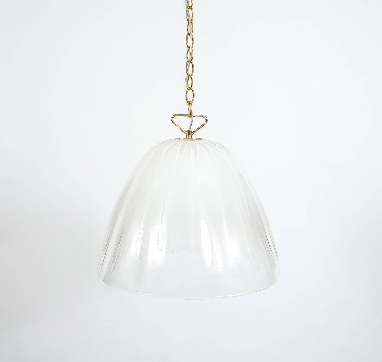 Mid-Century Modern J.T. Kalmar Kiriglass Glass Pendant Lamp, Austria, 1960 For Sale