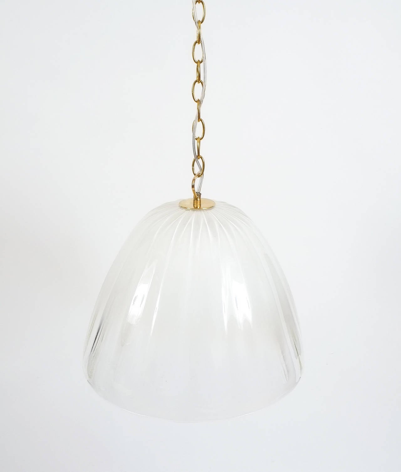 Austrian J.T. Kalmar Kiriglass Glass Pendant Lamp, Austria, 1960 For Sale