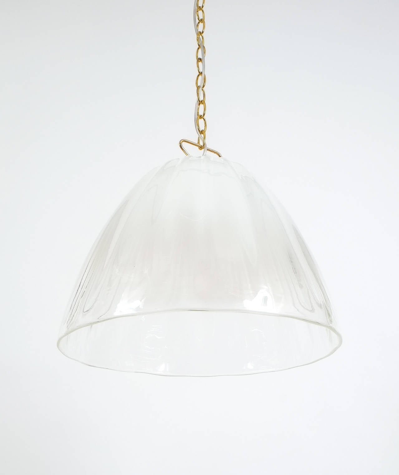 J.T. Kalmar Kiriglass Glass Pendant Lamp, Austria, 1960 In Good Condition For Sale In Vienna, AT