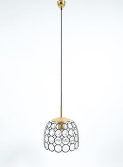 Pair of Large Iron and Glass Pendant Lamps by Limburg, 1960