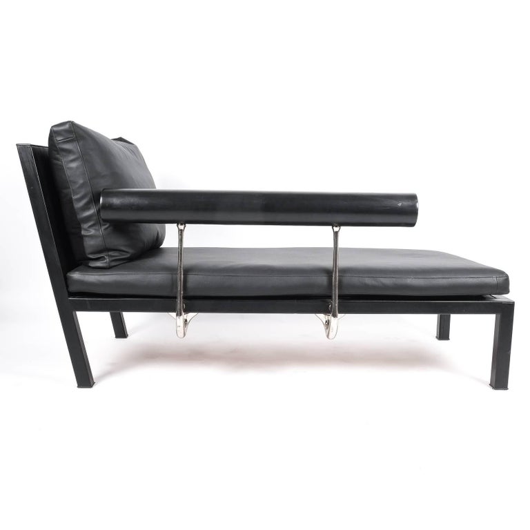 Leather Chaise Lounge Or Sofa Baisity by Antonio Citterio for B&B Italy For Sale 7