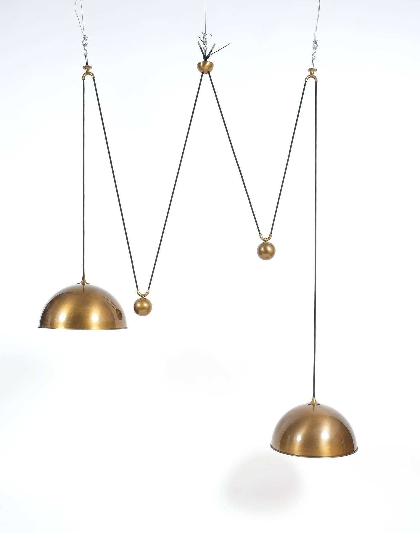 Florian Schulz Double Counter Balance Brass Pendants 2