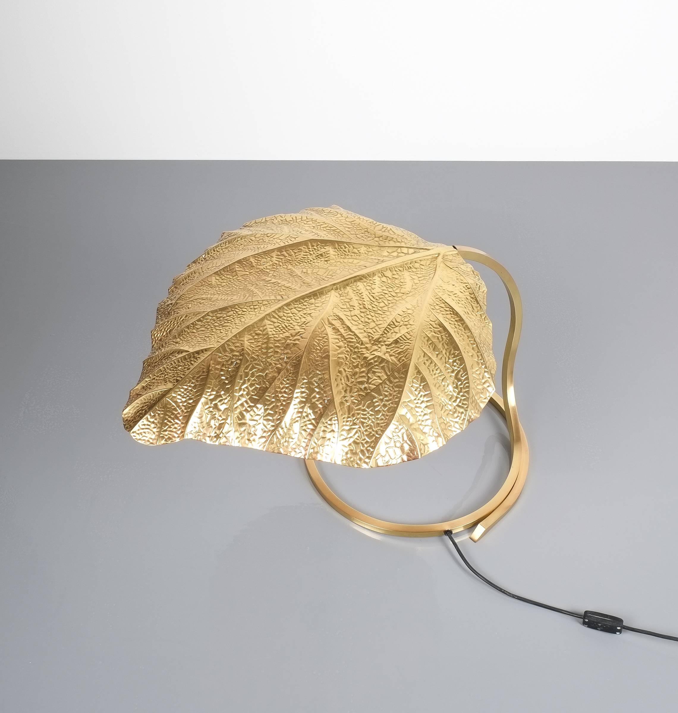 Polished Rhubarb Table Lamps Tommaso Barbi For Bottega Gadda Brass Pair, Italy, 1970 For Sale