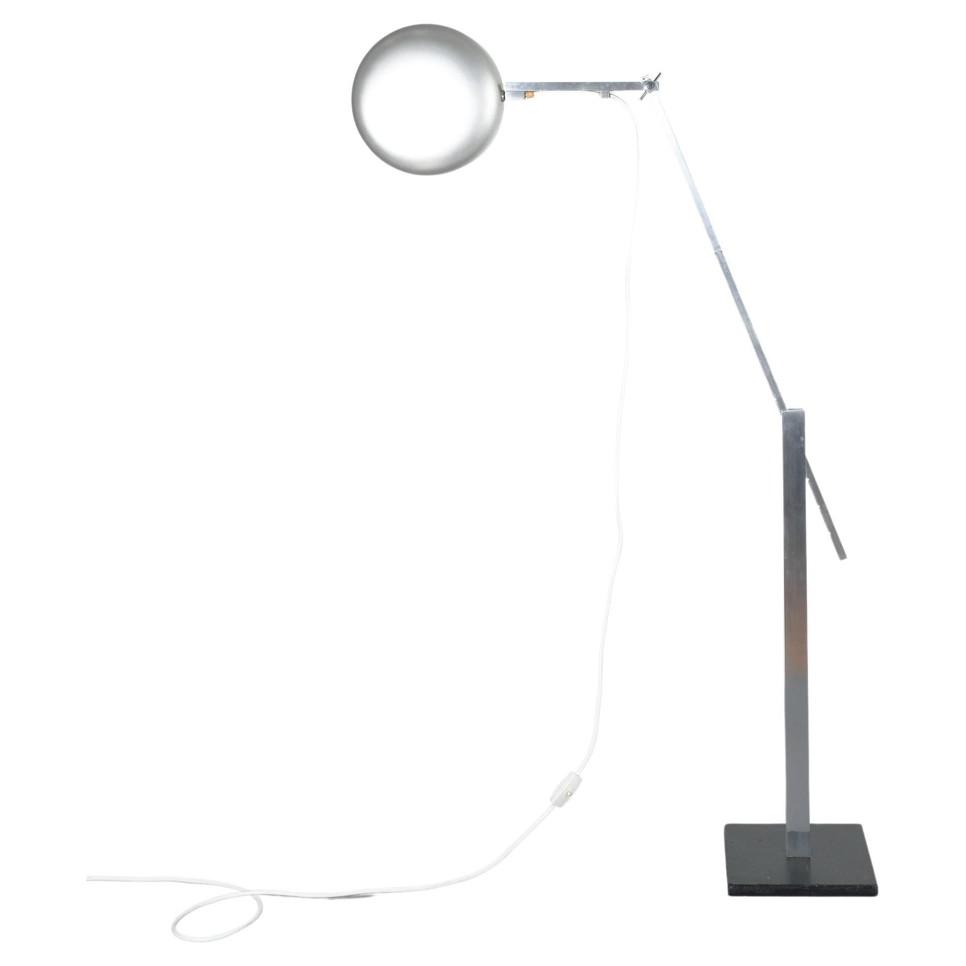 Schliephacke Floor Lamp Aluminum for Mewa, circa 1955 For Sale