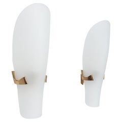 Max Ingrand Fontana Arte Vetro Ottone Applique (4x) Mod. 1636, Italia, 1960