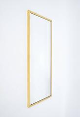 Elegant and Large Rectangular Austrian Brass Frame Mirror Glass, 1950