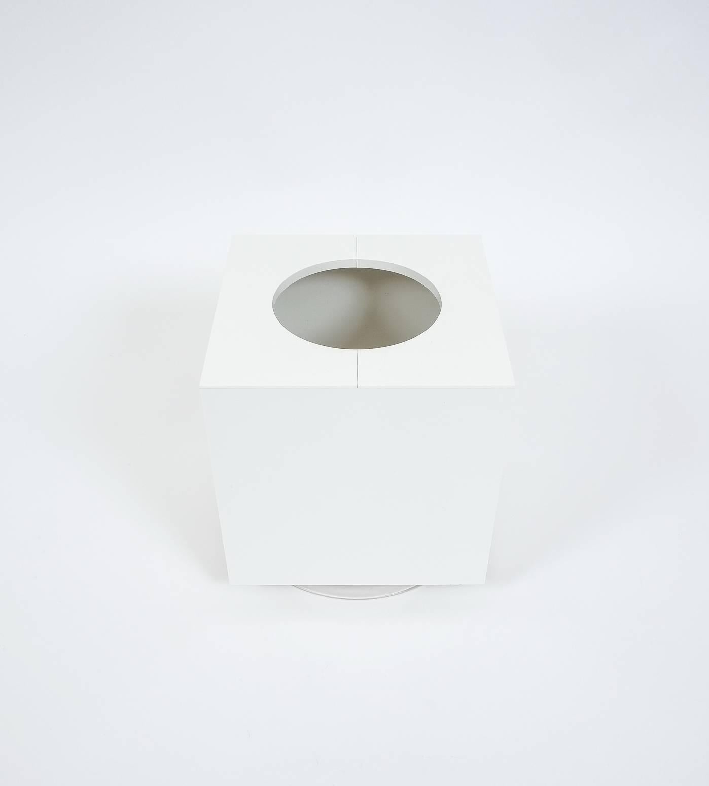 white cube planters