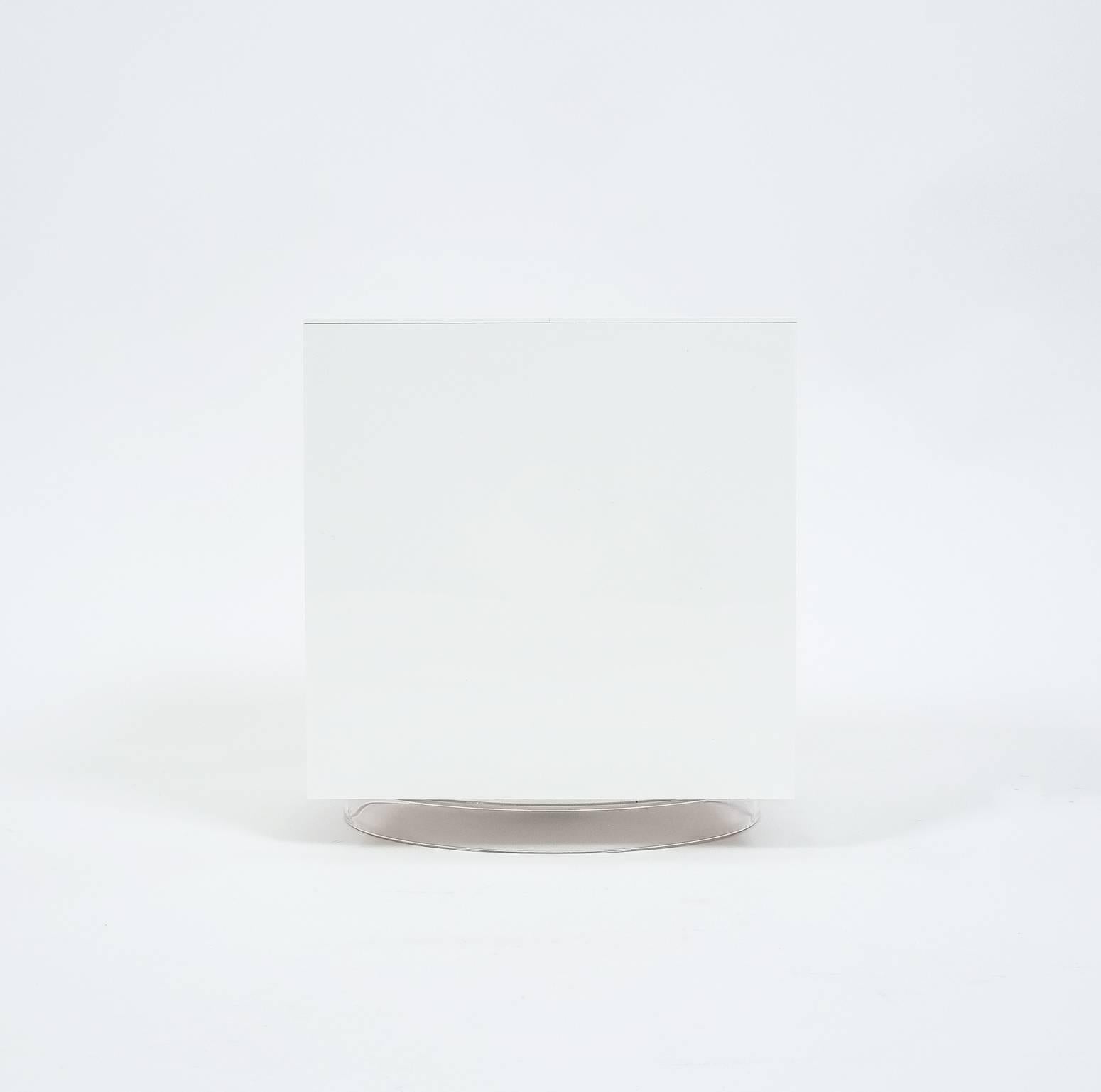 Space Age Cini & Nils Planter Lucite Minimalistic White Cube Mid Century For Sale