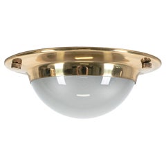 Luigi Caccia Dominioni Flush Mounts Brass Glass Light Lsp6 Tommy Lamps Azucena
