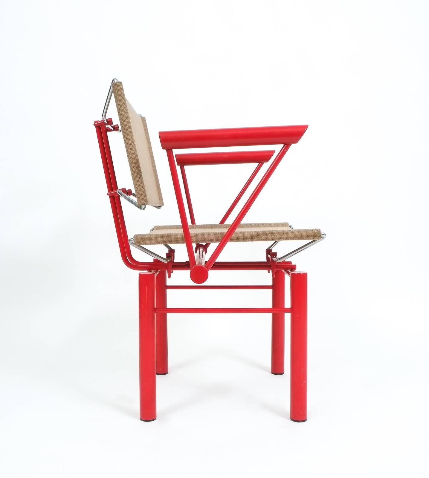 Pair of Red Hans Ullrich Bitsch Chairs Series 8600 In Good Condition In Vienna, AT