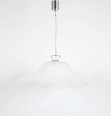 J.T Kalmar Large Kiriglas Glass Pendant Lamp Ceiling Light, Austria circa 1965